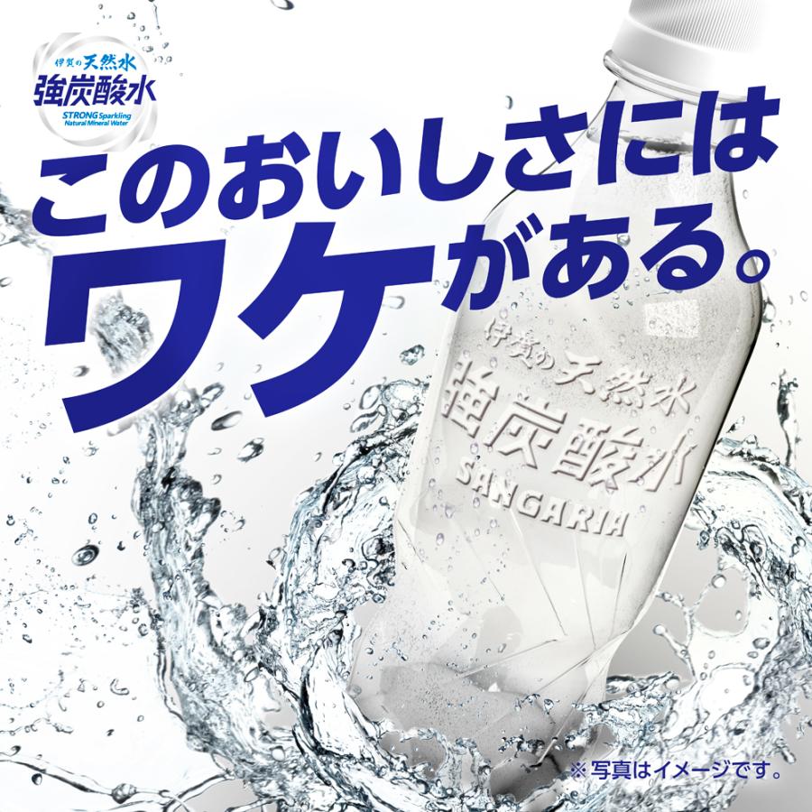 サンガリア 伊賀の天然水強炭酸水 ラベルレス 450ml 2ケース(48本)｜izmic-ec｜02