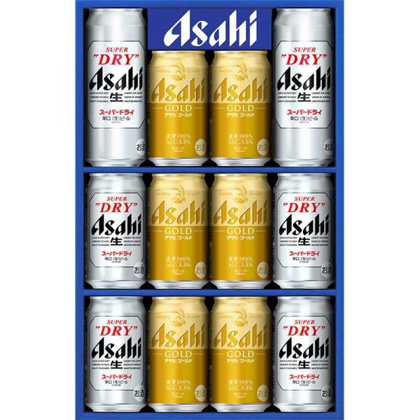 アサヒ スーパードライ・アサヒ ゴールド ダブルセット SGW-3 (350ml 4