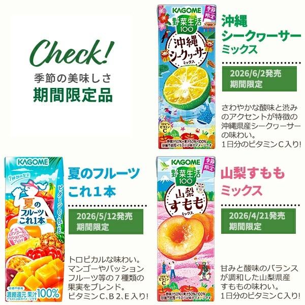 カゴメ 野菜ジュース ポイント10倍 選べる4ケースセット 200ml/195ml