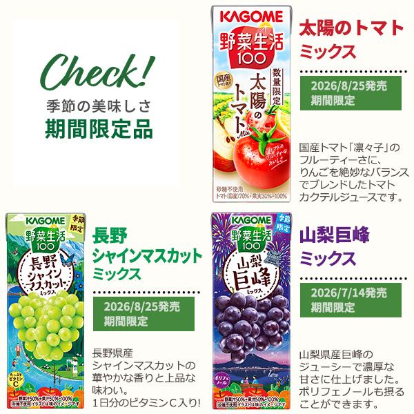 カゴメ 野菜ジュース ポイント10倍 季節限定入り 選べる4ケースセット