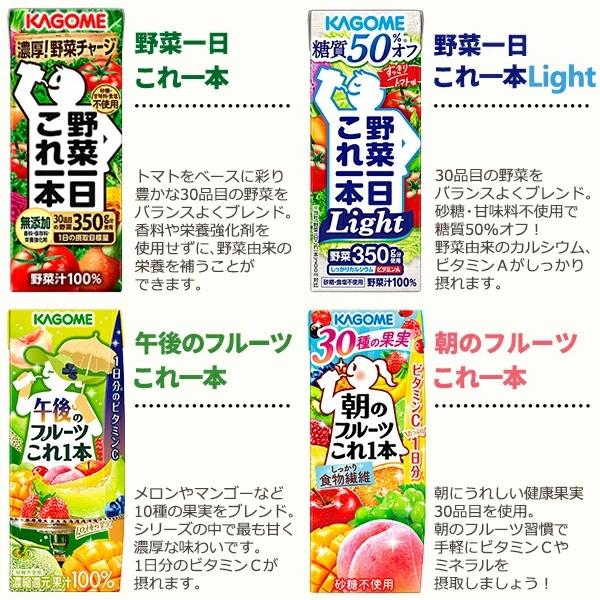 カゴメ 野菜ジュース ポイント10倍 選べる4ケースセット 200ml/195ml