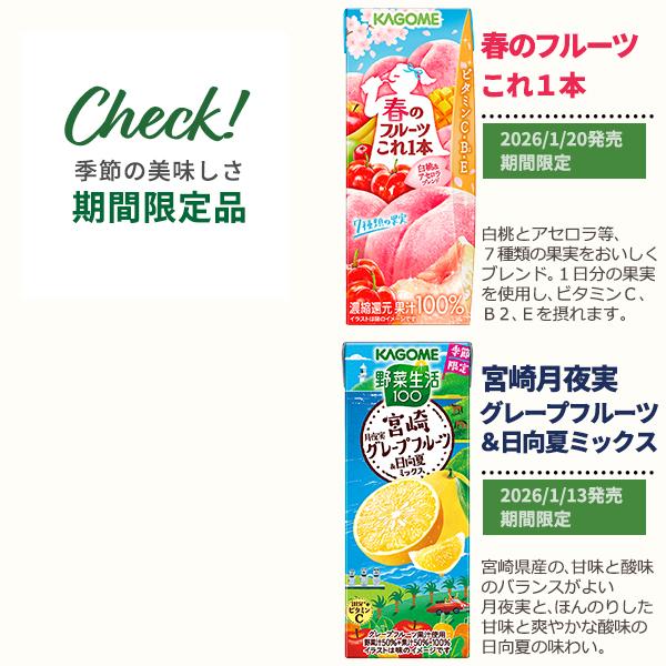 カゴメ 野菜ジュース ポイント10％ 選べる4ケースセット 200ml/195ml