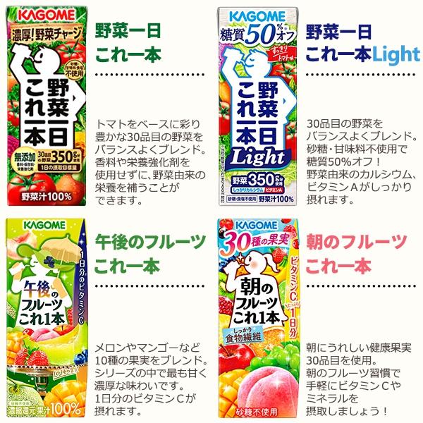 KKページ（10本+4セット） カゴメ 野菜ジュース ポイント10％ 選べる4ケースセット 200ml/195ml