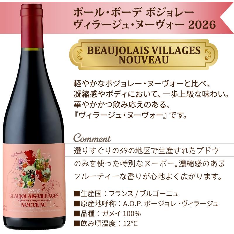 ボジョレー ヌーボー 2026年 解禁日 11月19日以降お届け 厳選飲み比べ3