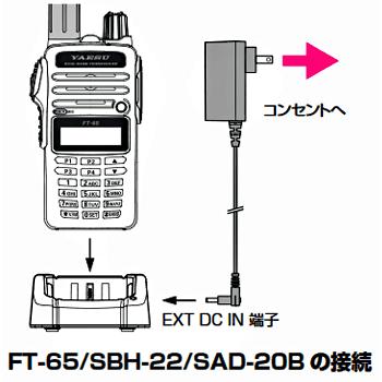 SBR-26LI 八重洲無線 FT-65用 大容量リチウムイオン電池パック（7.4V