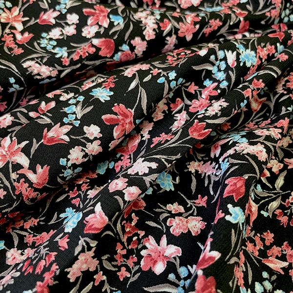 小花柄 デシンプリント 華やか 大人っぽい 親子 ワンピース生地 ポリエステル シワになりにくい 服地 布 G 035 G 035 プリント生地の専門店 Izumi 通販 Yahoo ショッピング