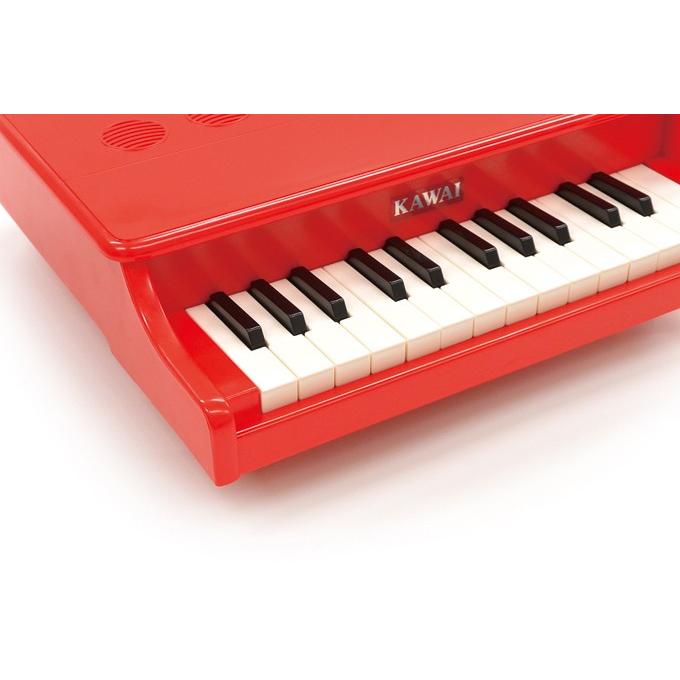タイムセール！】【タイムセール！】Wダブル特典 カワイ ミニピカワイのミニピアノ KAWAI P-25 ポピーレッド RED 1183 トイピアノ  屋根の開かないタイプです 楽器玩具