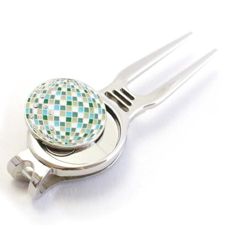 ゴルフ　グリーンフォーク　マーカー　セット　シルバー925 ダイヤモンド ◇大人のゴルファー必需品◇シルバー製 高級グリーンフォーク