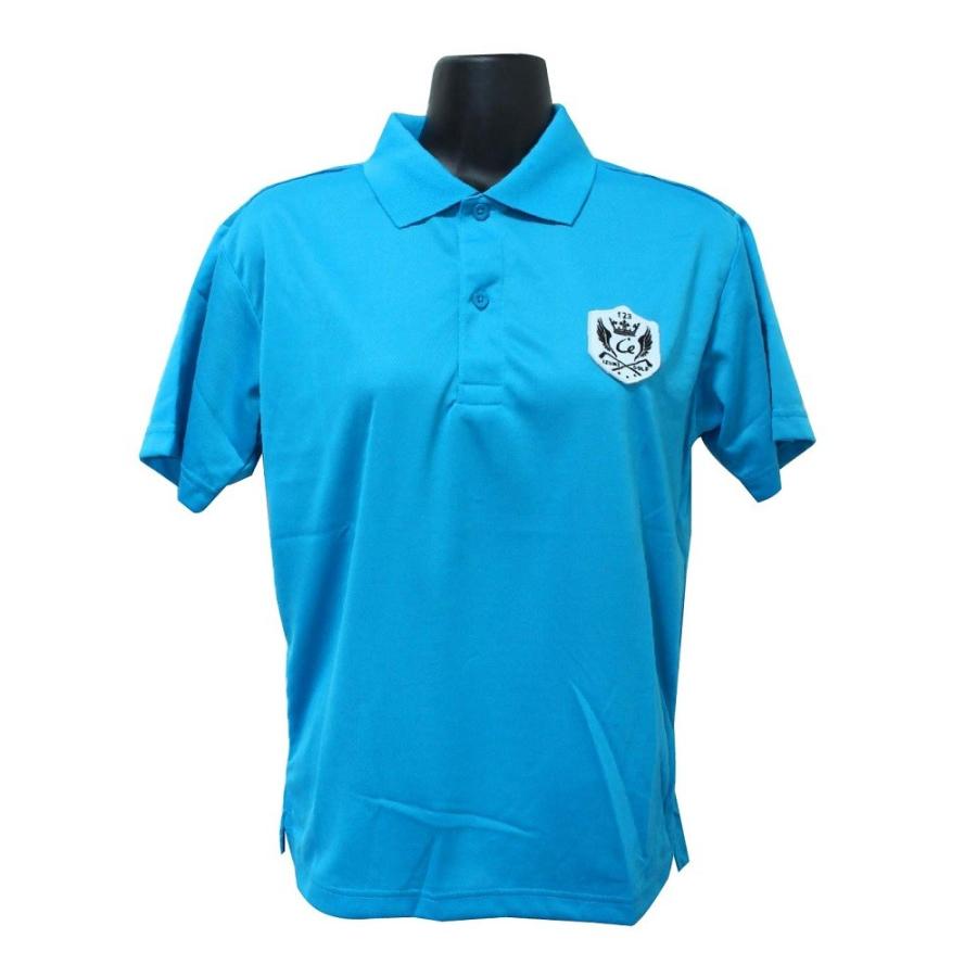 ライトドライポロシャツ 半袖 吸汗＆速乾 ゴルフエンブレム ターコイズ