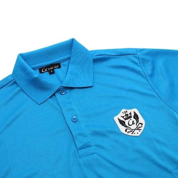 ライトドライポロシャツ 半袖 吸汗＆速乾 ゴルフエンブレム ターコイズ