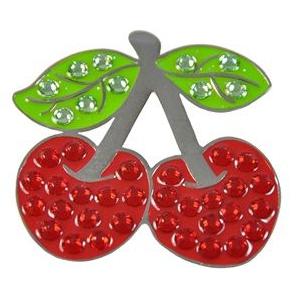 SWAROVSKI ゴルフボールマーカー スワロフスキークリスタル チェリー