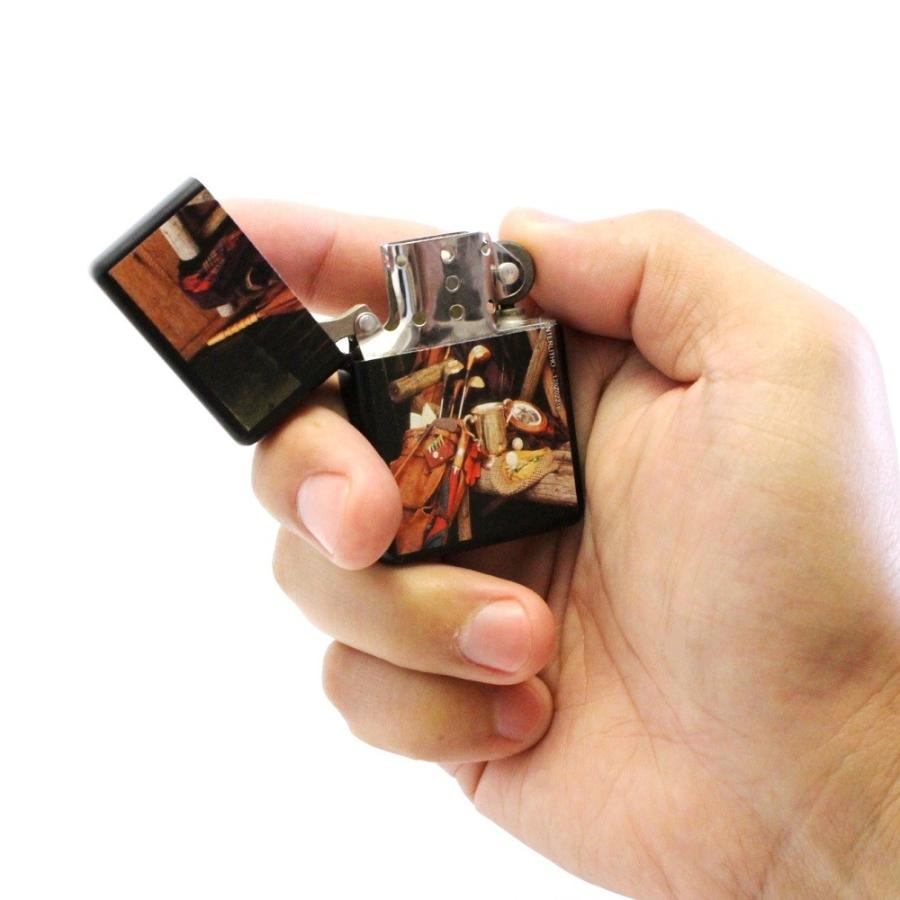 ライター オイルライター 喫煙具 ゴルフ柄 Golf lighter 全6種類 ギフト 艶消しマットブラック |  | 04