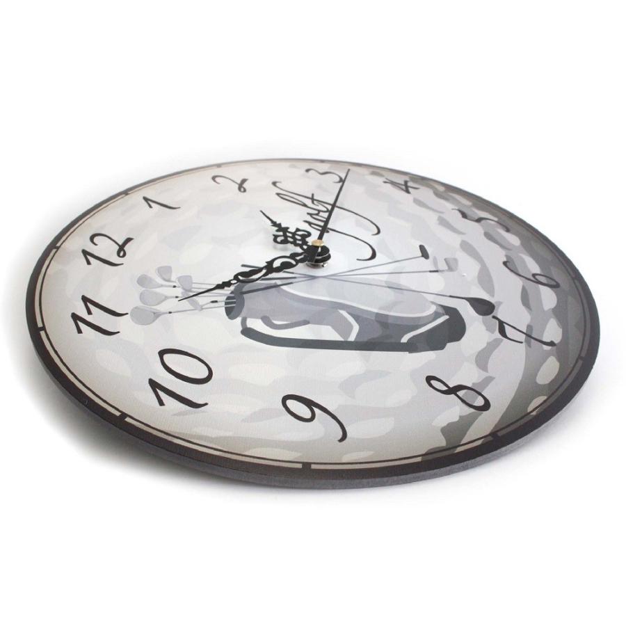 ゴルフ 掛け時計 ウォールクロック 木製 アンティーク風 ゴルフバッグ柄 直径30ｃｍ スイープムーブメント 静音 インテリア ゴルフモチーフ ギフト ゴルフコンペ |  | 02