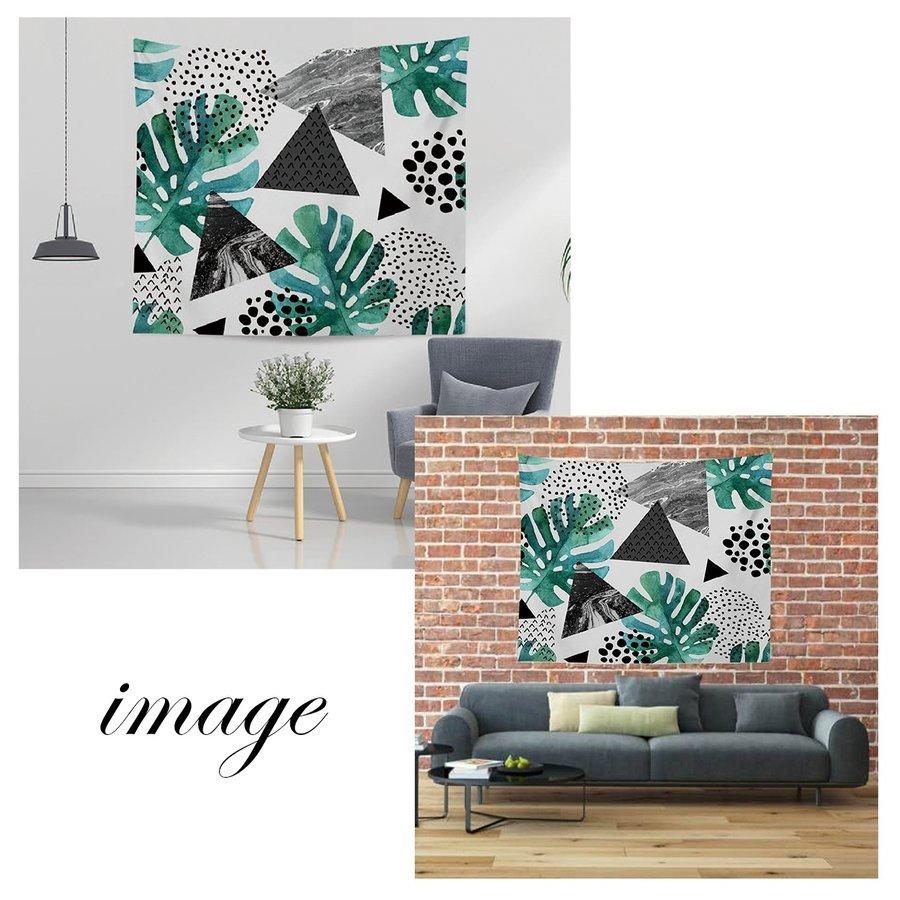 3年保証 癒し 大きい 大判 北欧 リーフ グリーン 葉っぱ 植物 ボタニカル おしゃれ モンステラ タペストリー インテリア 部屋 Zoom 背景布 景色 窓 飾り付け タペストリー デザインタイプ デザイン5 Www We Job Com