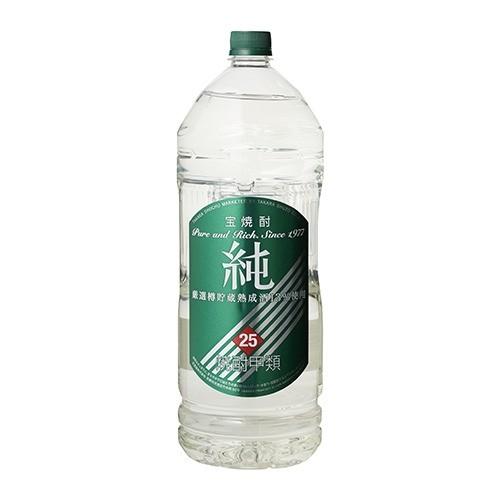 4本まで1梱包)宝焼酎 純 25度 4L 焼酎甲類 長S : 日本のSAKE 和泉清