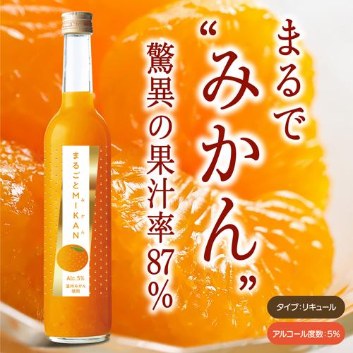 リキュール 驚異の果汁率87％！ まるごとMIKAN みかん 500ml 奈良県