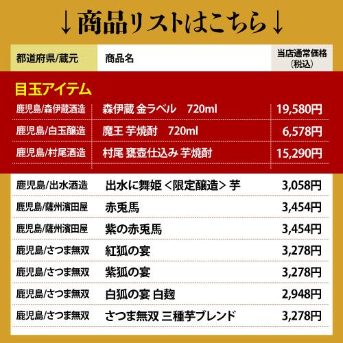 3M(森伊蔵、魔王、村尾）入り 大酒豪様必見 憧れの3M全部入り 合計30本の大ボリュームセット 1800ml×28本 720ml×2本 いも焼酎 1.8L 4合瓶 送料無料｜izumise｜11