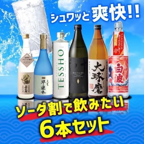 1/11限定 全品P3倍 焼酎 炭酸割でおすすめの 6本 飲み比べセット 720