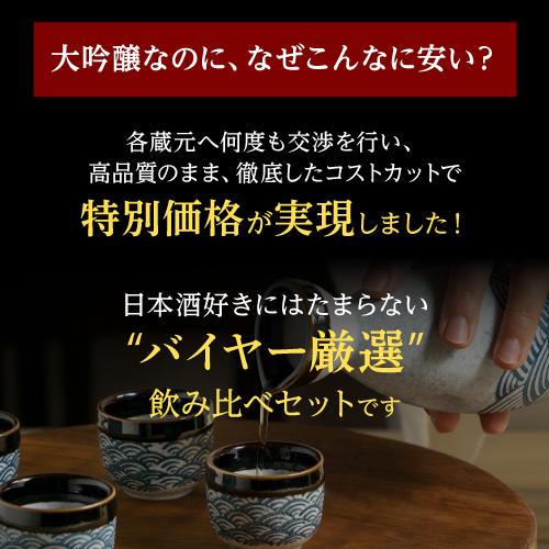 2/25限定 全品P3倍 日本酒セット 大吟醸 飲み比べ 1800ml 5本 半額