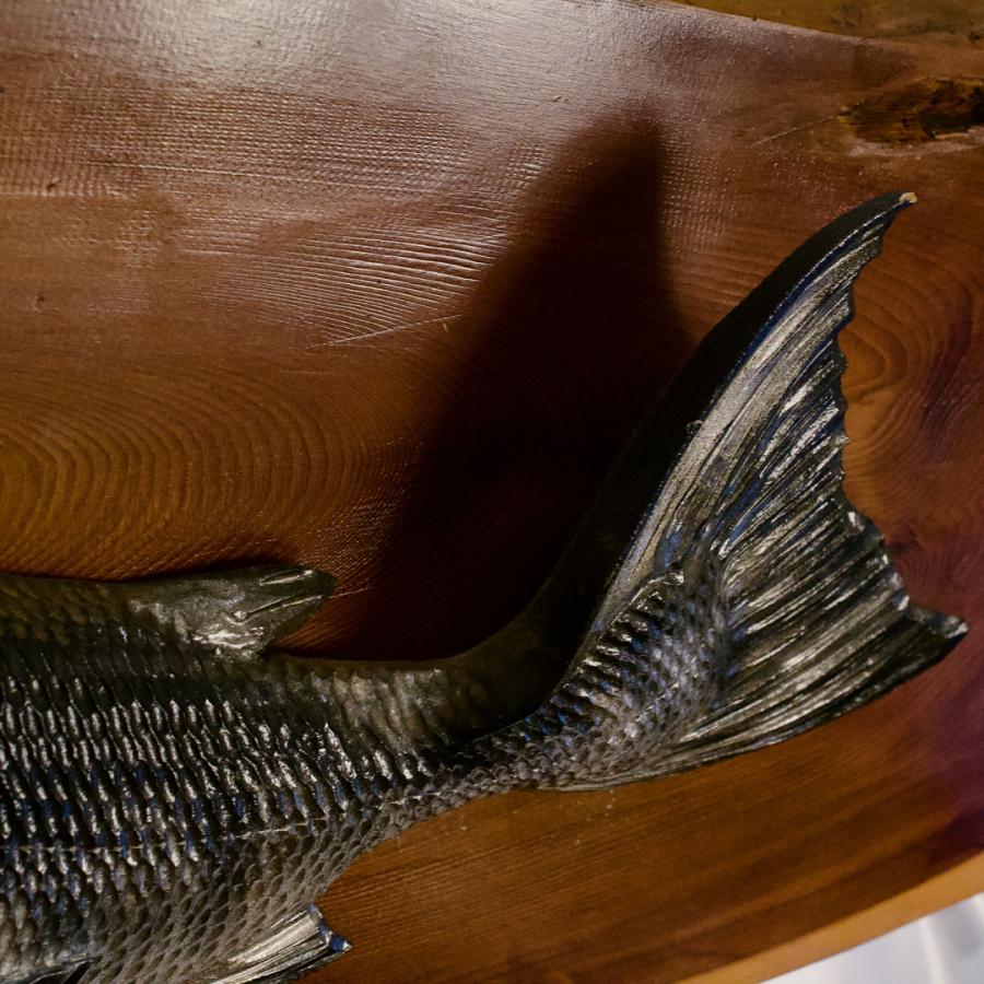 木彫り 鮭の壁掛け 樹峰作 鮭全長660mm｜izumiyoko｜06