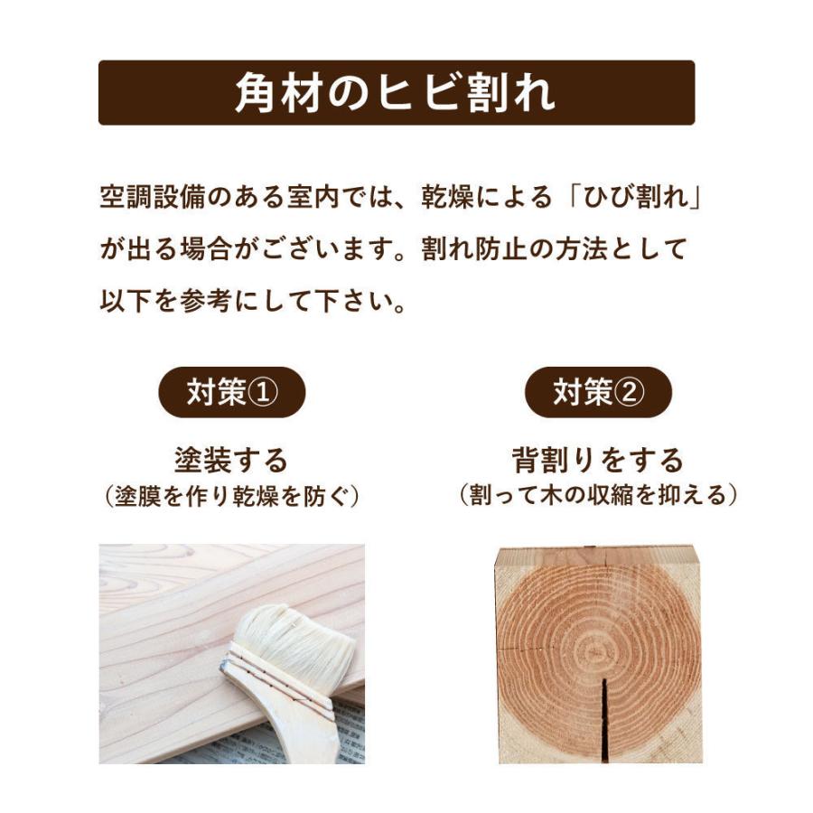 国産ヒノキ 角材105×105×600mm 4本セット カット 超PayPay祭 : 出雲