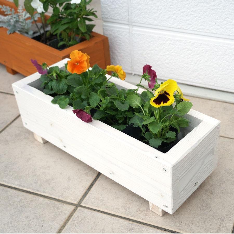 スリムウッドプランターMサイズ w450 ガーデニング おしゃれ