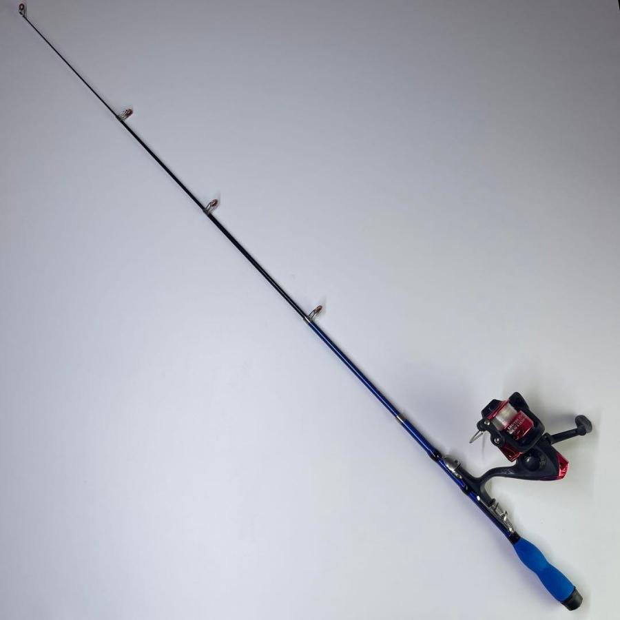 1m竿 リールセット 糸付き コンパクトロッド 釣り竿 短竿 ブラクリ