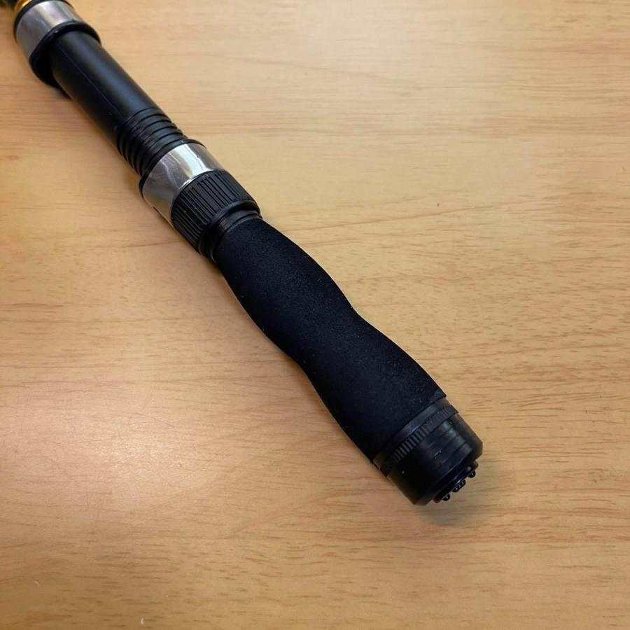 釣竿セット リールセット コンパクトロッド 糸付き 赤 金 黒 1m竿