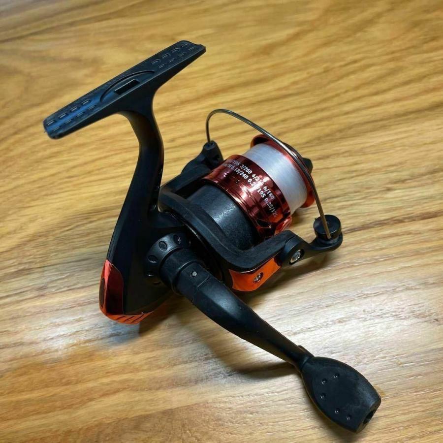 1m竿 リールセット 糸付き コンパクトロッド 釣り竿 短竿 ブラクリ