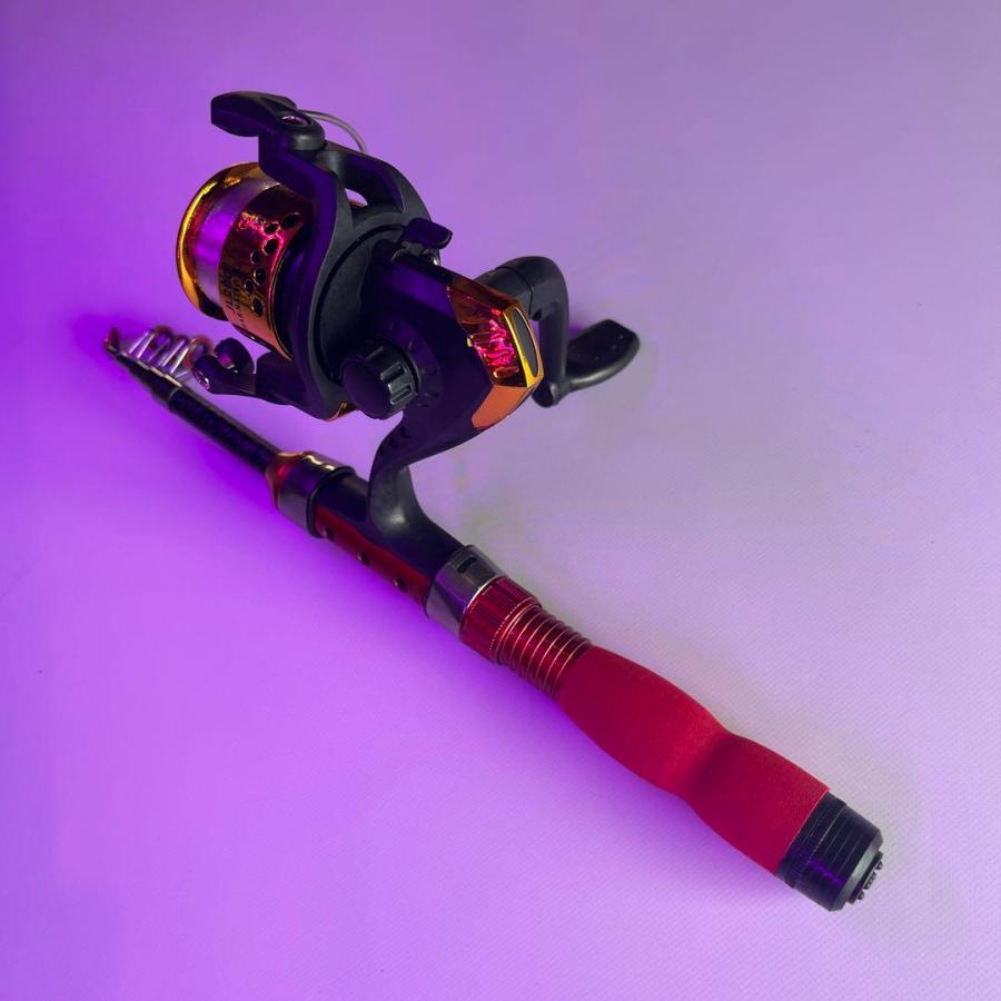 1m竿 釣り竿リールセット 糸付き コンパクトロッド 釣り竿 短