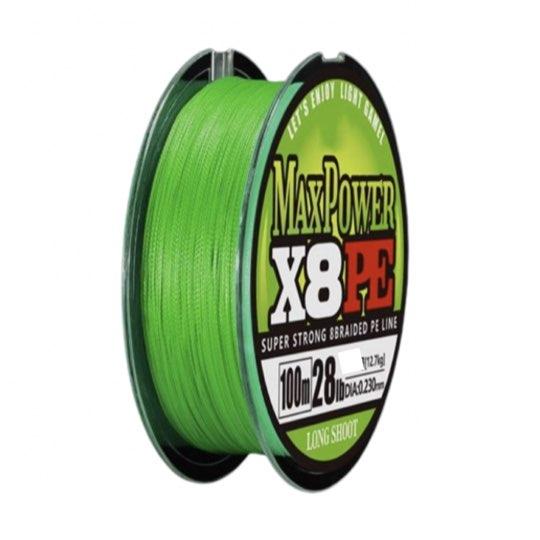 PEライン 100m X8 8本編み 8本撚り 緑 グリーン 0.6号 0.8号 1号 1