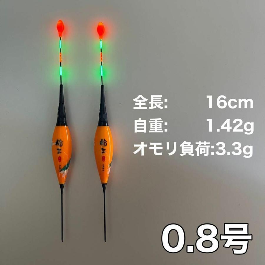 棒ウキ 0.8号 2本セット 電気ウキ へらウキ ウキトップタイプA対応 