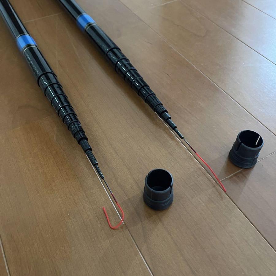 のべ竿 7.2m 超硬 2本セット 渓流竿 軽量 コンパクト 延べ竿 釣竿 鯉