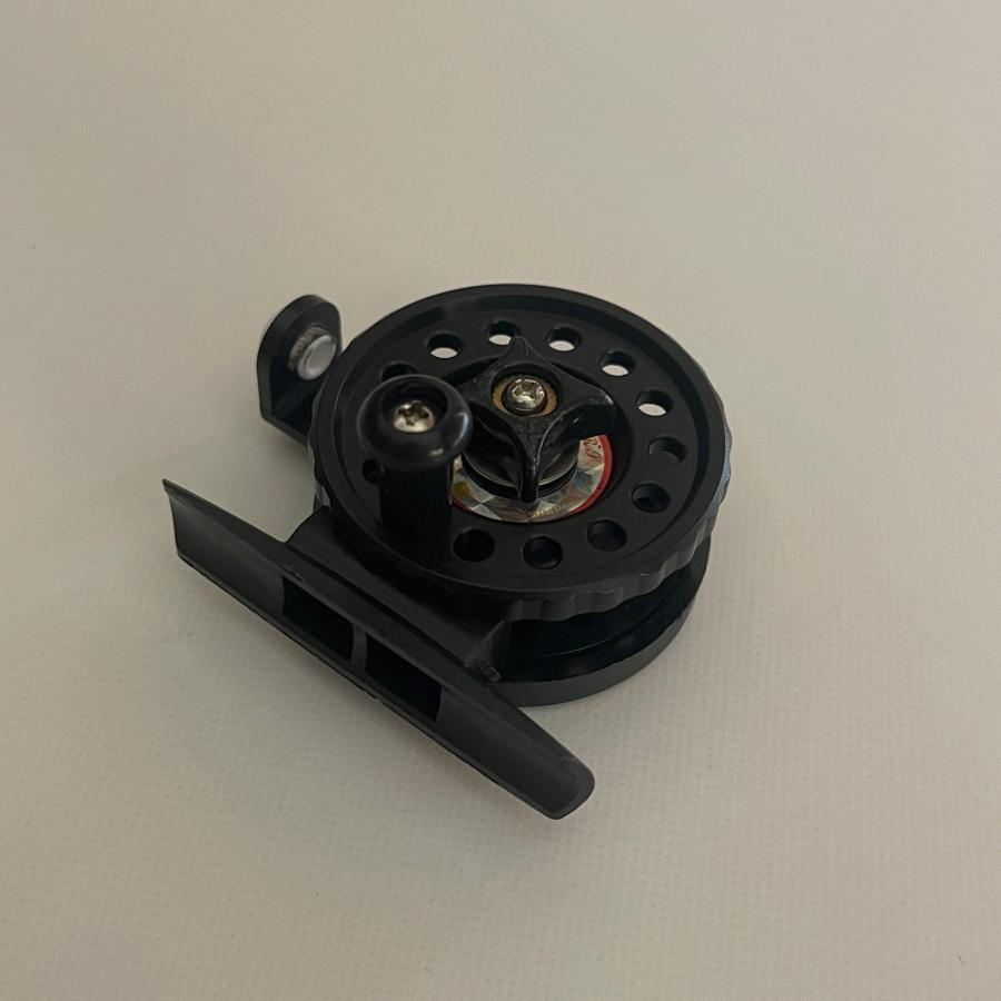 コンパクトロッド 2本セット 62cm リール付き 短竿 ブラック 穴釣り