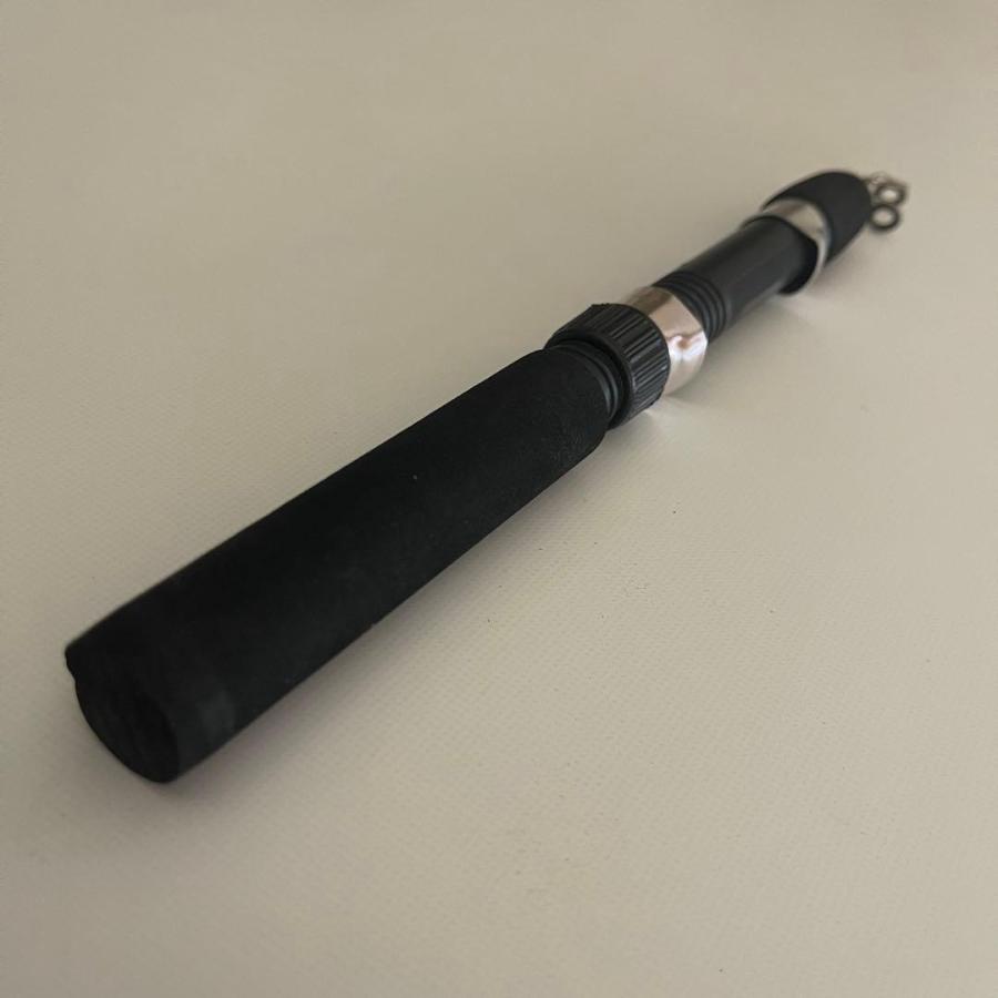 コンパクトロッド 2本セット 62cm リール付き 短竿 ブラック 穴釣り