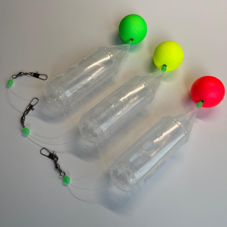 ぶっこみサビキカゴ Lサイズ 3個セット ロケットカゴ 夜釣り 尺アジ