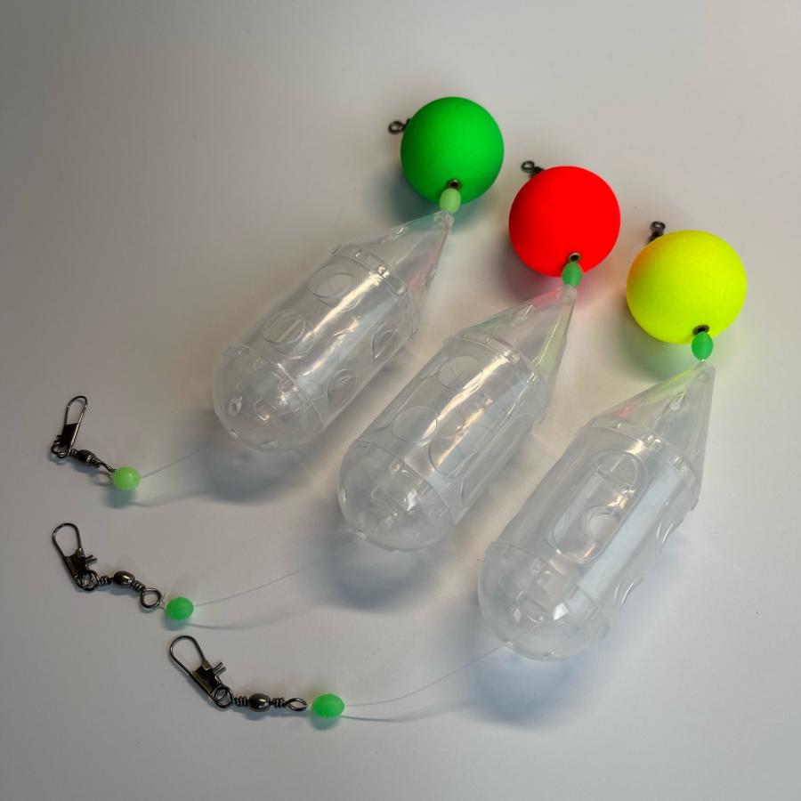 ぶっこみサビキカゴ Mサイズ 3個セット ロケットカゴ 夜釣り 尺アジ
