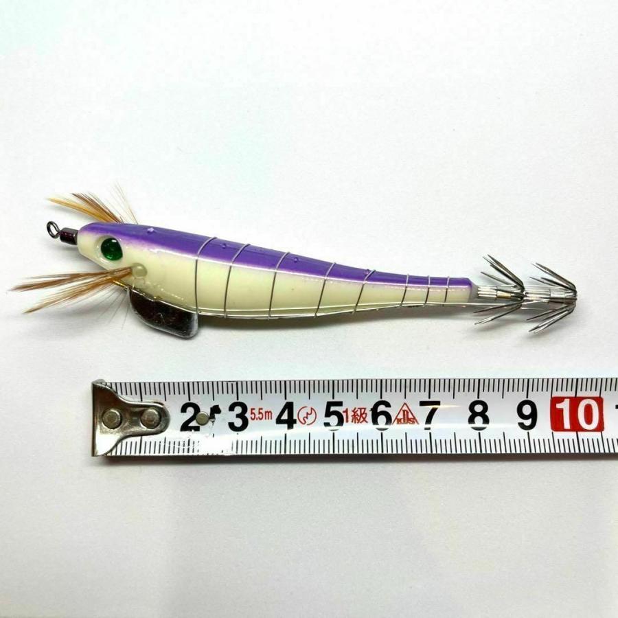 エサ巻き餌木 夜光パープル 紫 餌木 スルメイカ ヤリイカ 剣先
