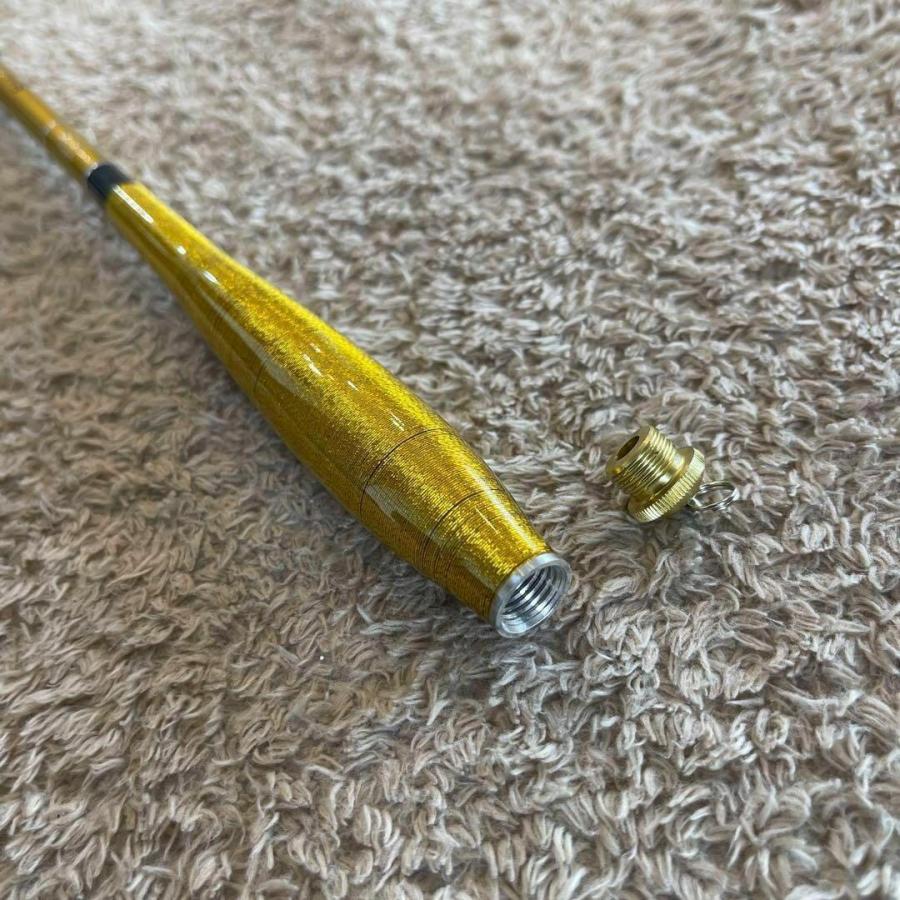 のべ竿 4.8m カーボン 細 超硬 渓流竿 軽量 金 ゴールド 16尺 : 伊豆