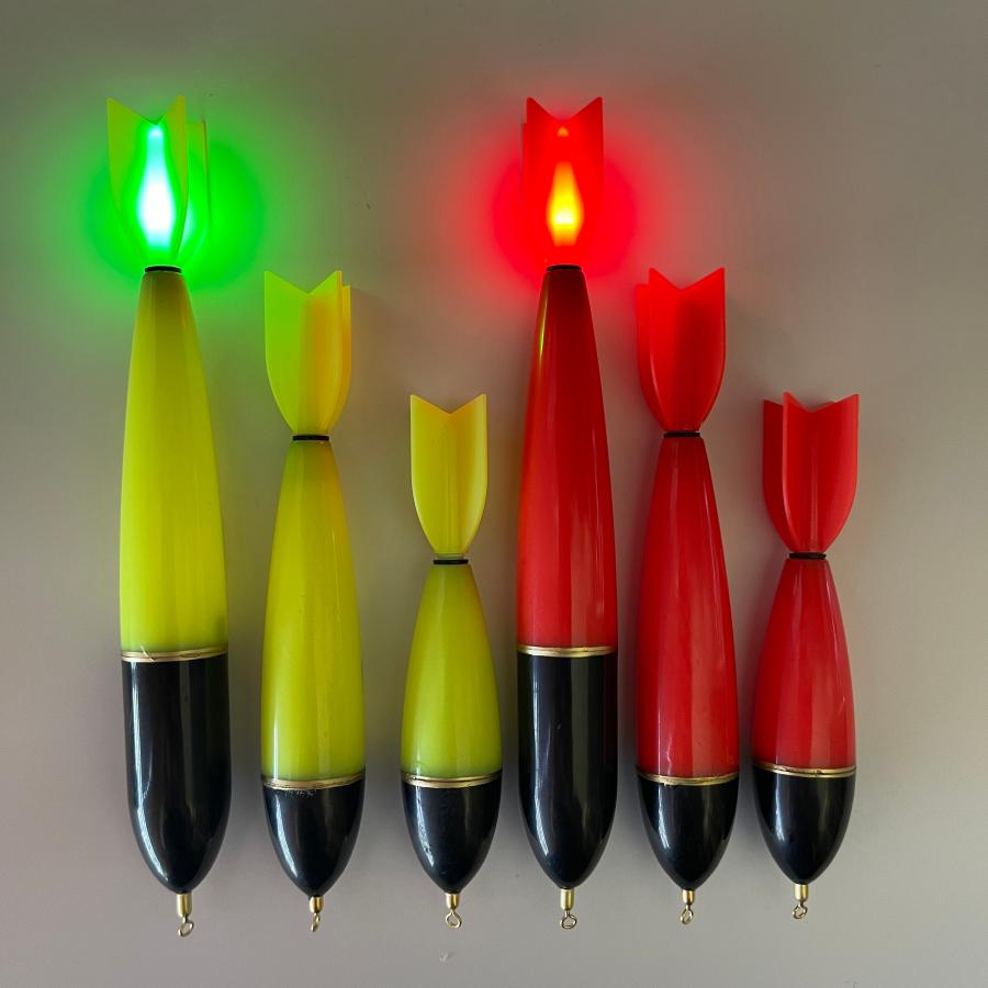 昼夜兼用 電気ウキ 1号 3号 5号 棒ウキ レッド イエロー LED ウキ