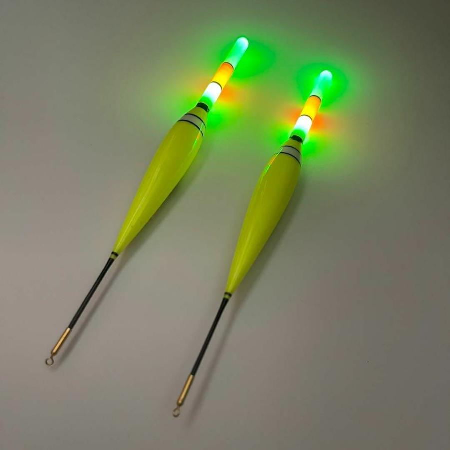 電気ウキ 2.5号 棒ウキ LED 3点発光 超高輝度 夜釣り ヤリイカ