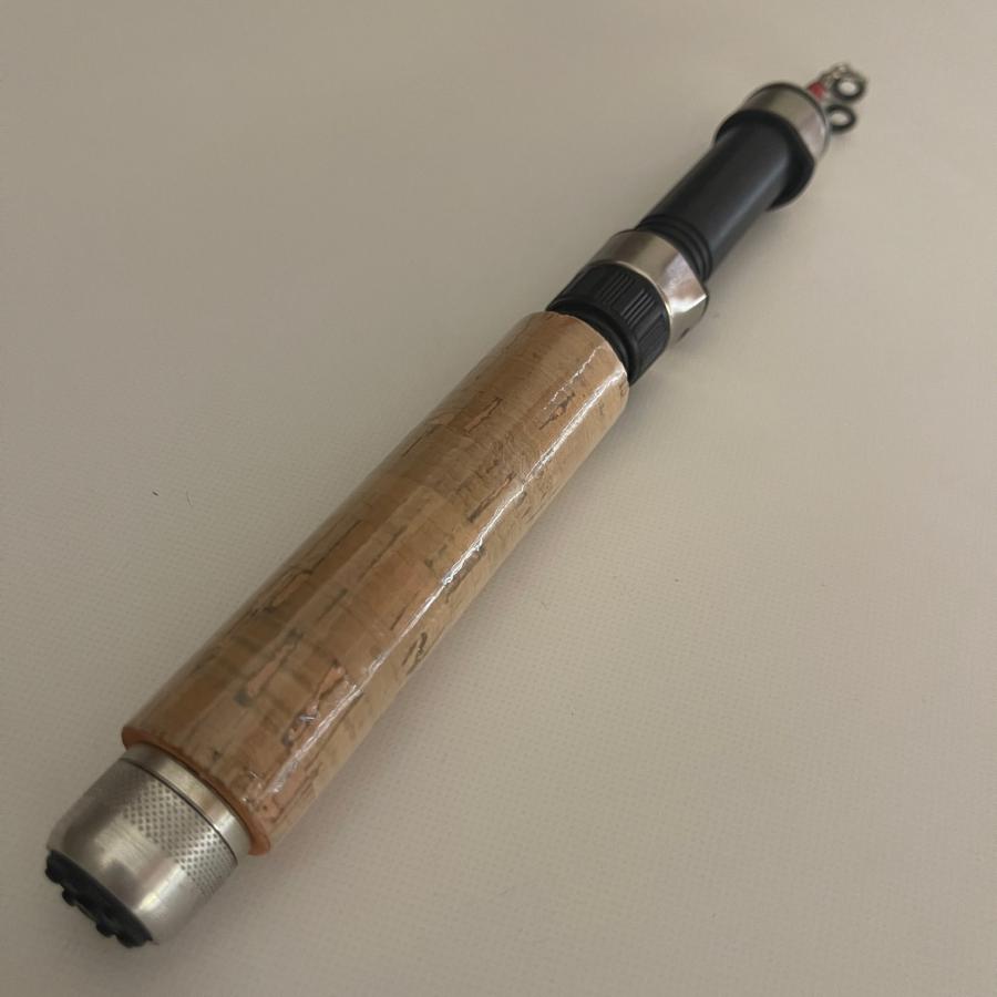 ダイワAlltmor フライロッドリールセット コルクグリップ 収納ケース付き 2本セット コンパクトロッド 65cm リール付き 木目調グリップ 短竿 穴
