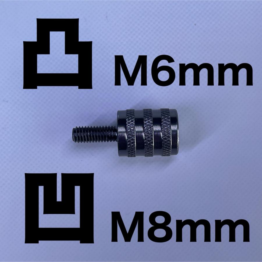 専用 M8左 変換アダプター無し 国産ベアリング ネジ変換アダプター M6×1.0 オス → M8×1.25 メス 延長兼用 ガンメタ