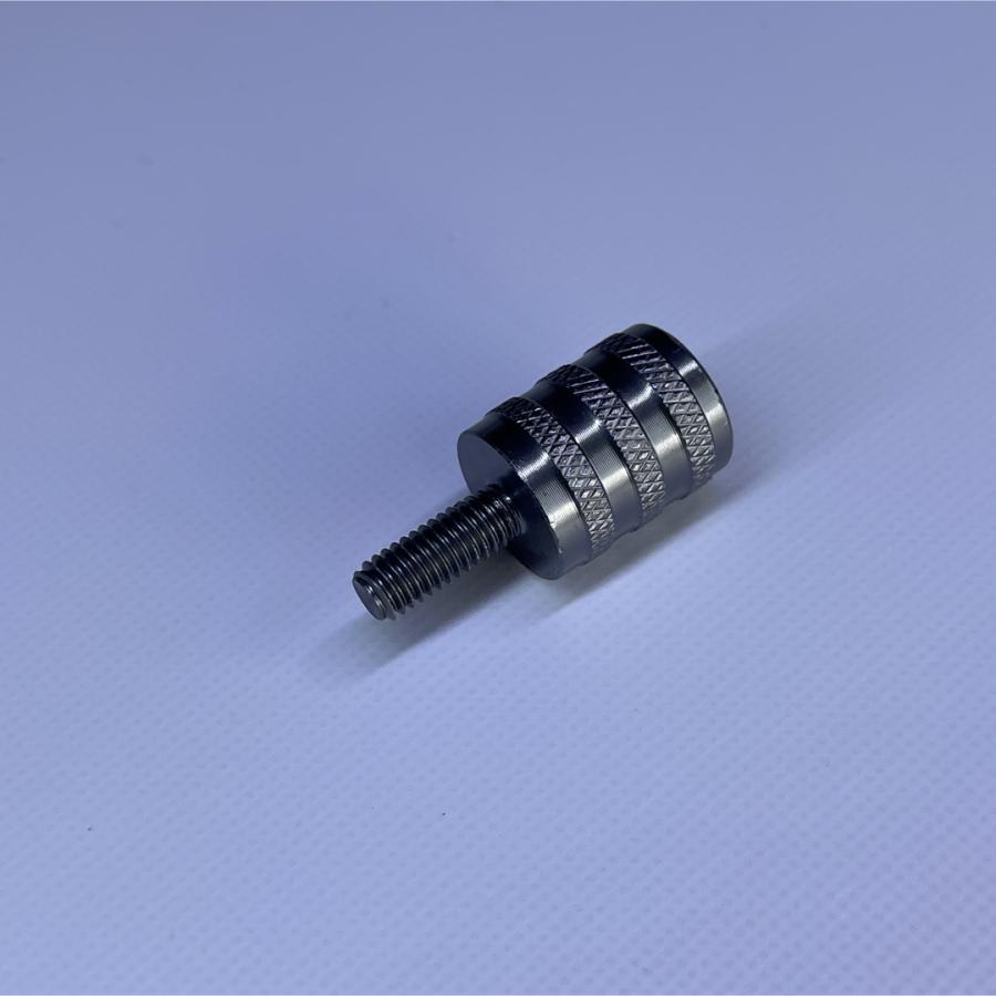 ネジ変換アダプター M6×1.0 オス → M8×1.25 メス 延長兼用 ガンメタ