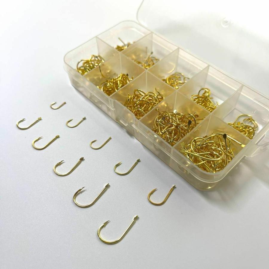 釣り針 500本 Mサイズ 伊勢尼 チヌ針 セット ケース付き 金 工場直送