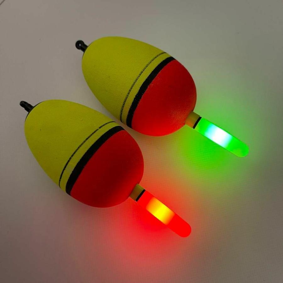 LED電気ウキ 12号 2個セット 発泡ウキ 高輝度 夜釣り ウキ釣り CR425