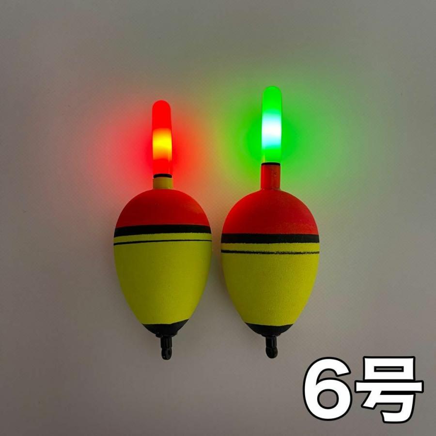 LED電気ウキ 6号 2個セット 発泡ウキ 高輝度 ウキ釣り 夜釣り : 伊豆