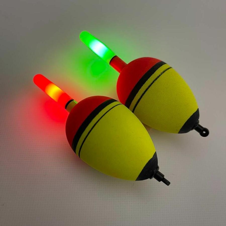 LED電気ウキ 6号 2個セット 発泡ウキ 高輝度 ウキ釣り 夜釣り : 伊豆 