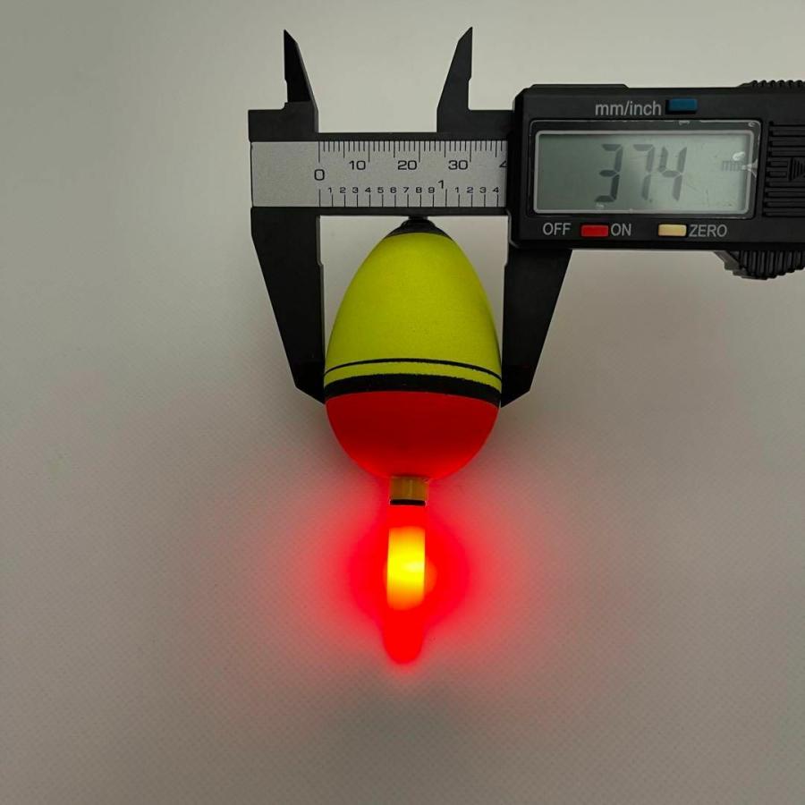 電気ウキ 6号 2個セット LED 高輝度 発泡ウキ CR425 BR425電池対応 夜
