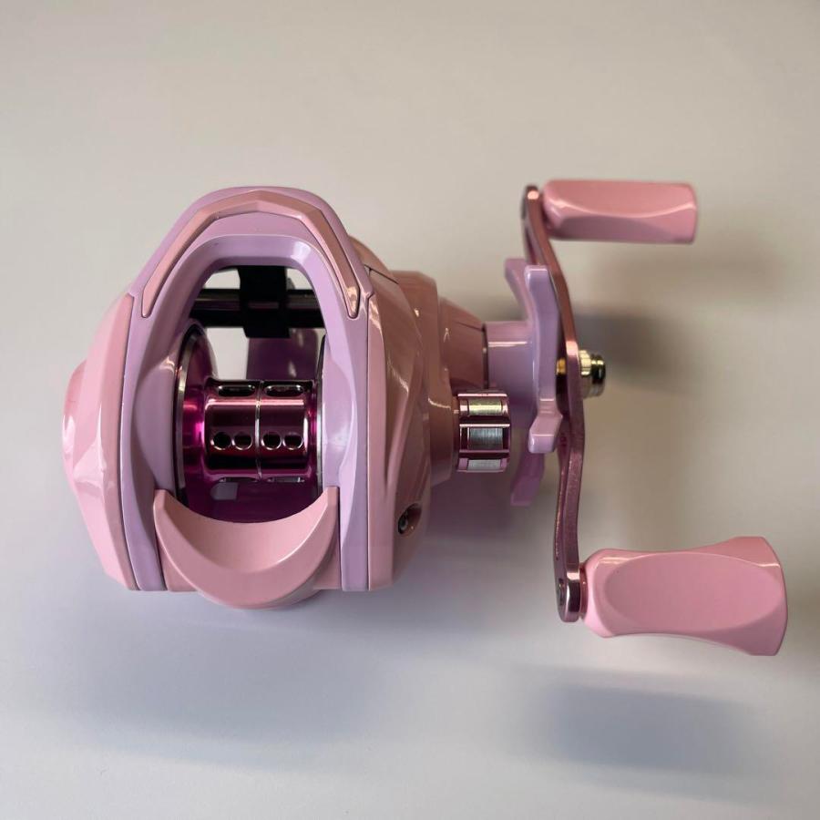 ベイトリール 右ハンドル マカロンピンク 釣りガール 釣女 right